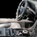 DMC-12 EV interior showing navigation and Iphone / Ipod dock